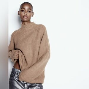 H&M Taupe Turtleneck Sweater